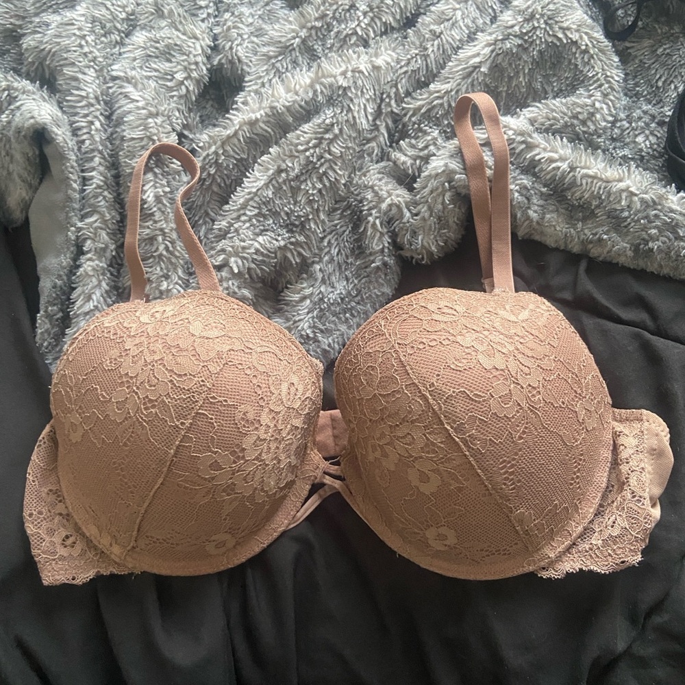 Cream nude lace bra